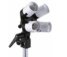 Falcon Eyes Lamp Holder LH-4E27LS 4 x E27 with Tilting Bracket