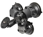 Rammount Triple 3.3" Suction Cup Round Base 1/4"