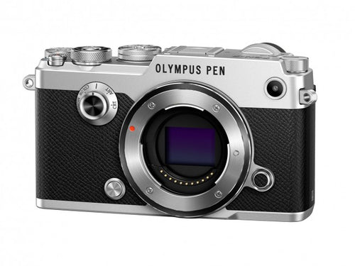 Olympus PEN-F zilver + 14-42mm Pancake EZ zwart
