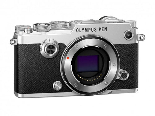 Olympus PEN-F zilver + 14-42mm Pancake EZ zwart