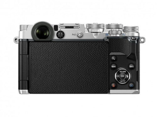Olympus PEN-F zilver + 14-42mm Pancake EZ zwart