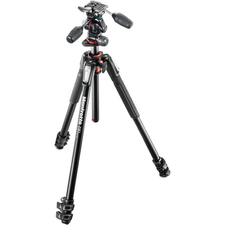 Manfrotto MK190XPRO3-3W aluminium tripod kit