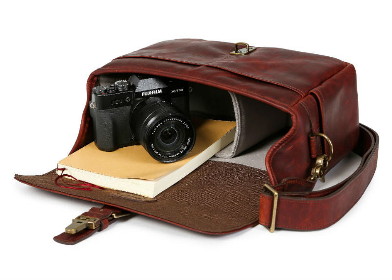 ONA The Leather Bowery Messenger Bag Bordeaux