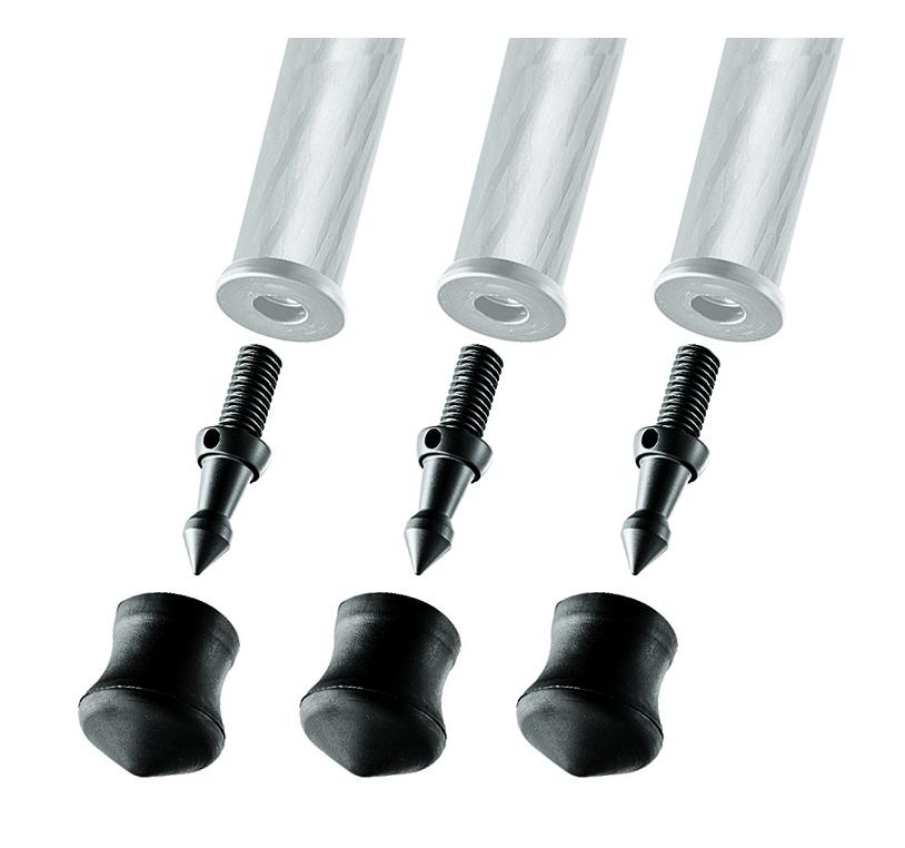 Gitzo GSF38S Spike + Rubber Foot 38mm 3 Pieces