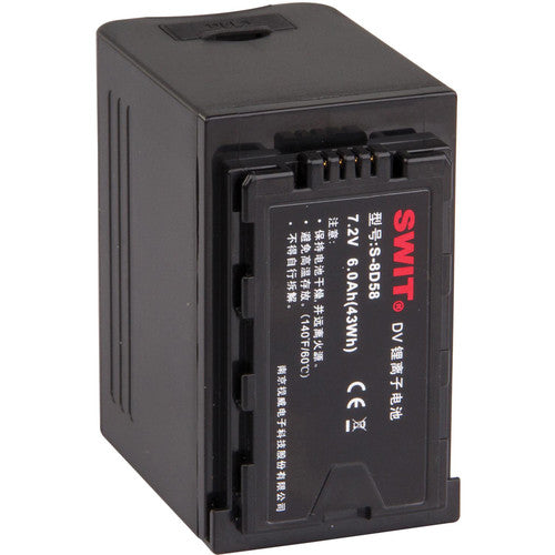 Swit S-8D58 DV Battery for Panasonic VW-VBD58, 4LED, DC out, USB out 43Wh