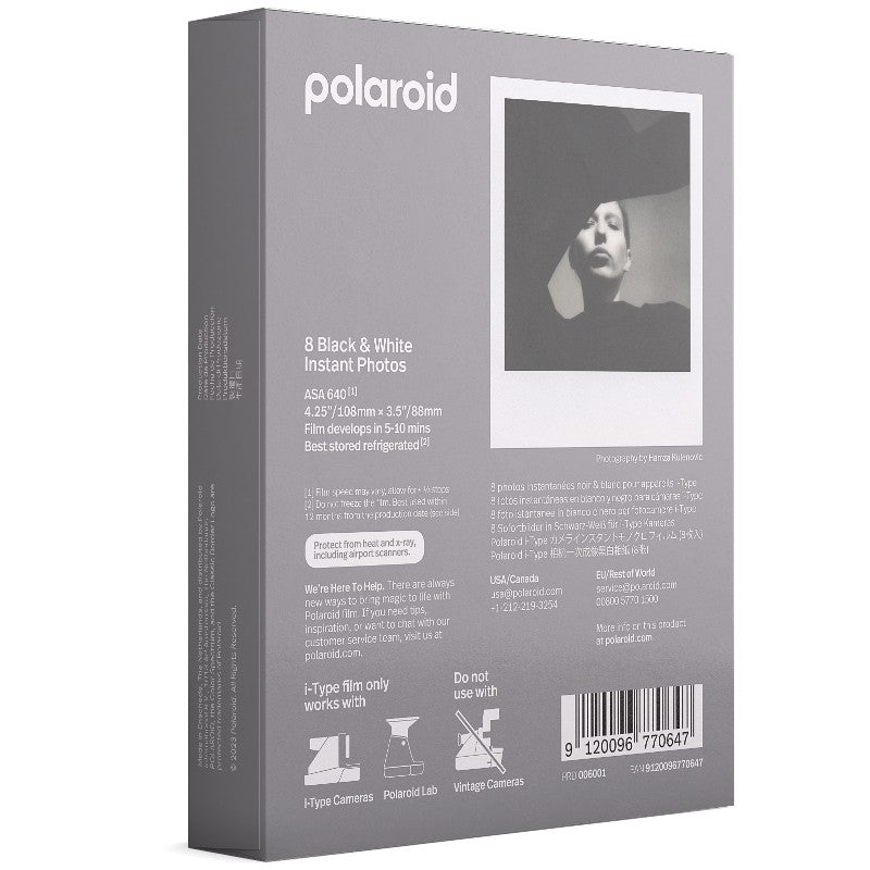 Polaroid B&W Instant Film for I-Type