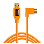 Tether Tools TetherPro USB 3.0 A Male to Micro B Right Angle 4.6m Orange