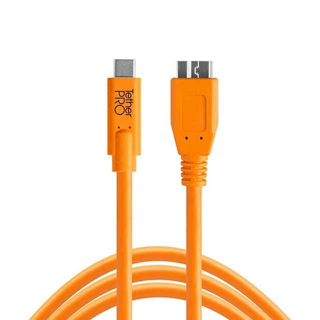 Tether Tools TetherPro USB-C to 3.0 Micro-B 4.6m Orange