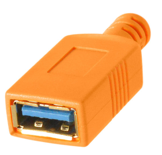 Tether Tools TetherPro USB-C to USB Female Adapter (extender) 4.6m orange