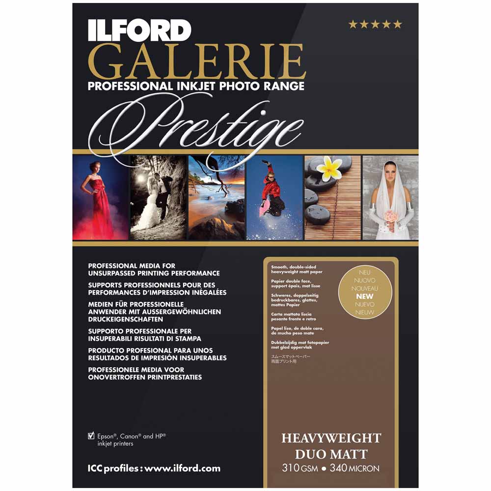 Ilford Galerie Prestige Heavyweight Duo Matt 310gsm A3+ 25 sheets