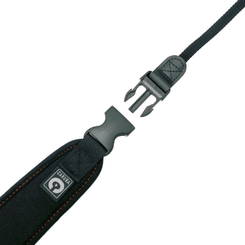 Caruba Camera Neckstrap - comfort + Quick release (black+red)