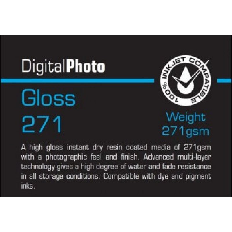 PermaJet PJ50858 Gloss Instant Dry 271gsm Role 17" 30m 3Core