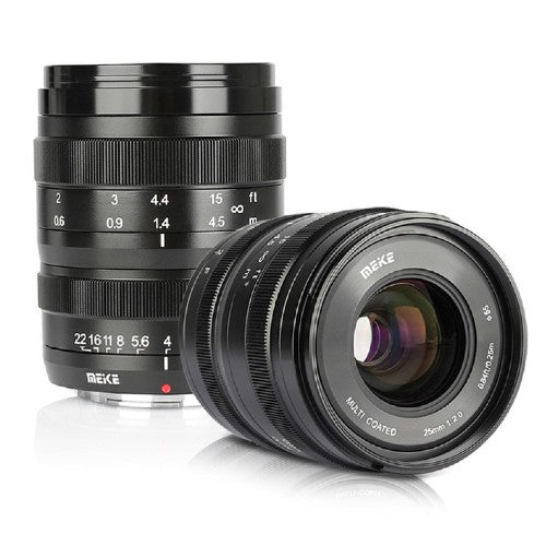 Meike MK-25mm F2.0 Canon M-vatting