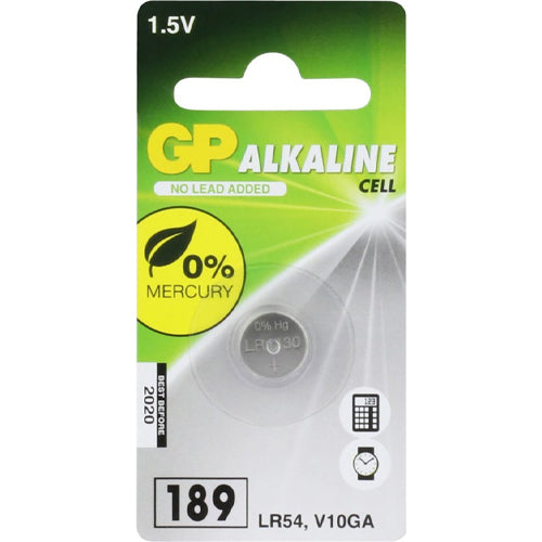 GP Alkaline button cell 189 (V10GA/L1130), blister 1