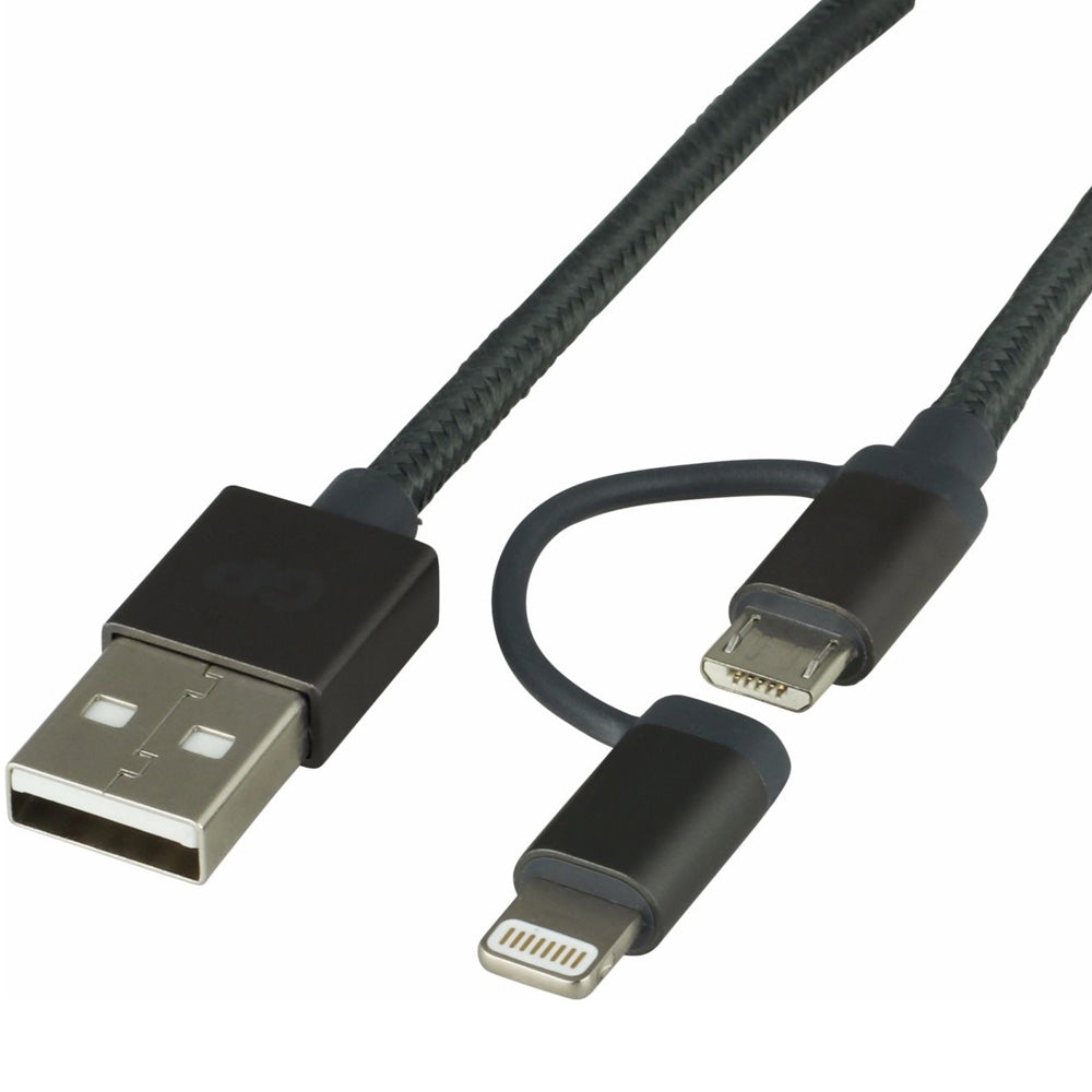 GP CB03 Charge & Sync cable, 2-in-1 micro-USB + lightning connector
