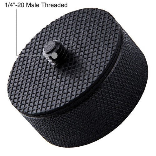 Caruba adapter screw 1/4"M 3/8"F with metal grip & rubber cover