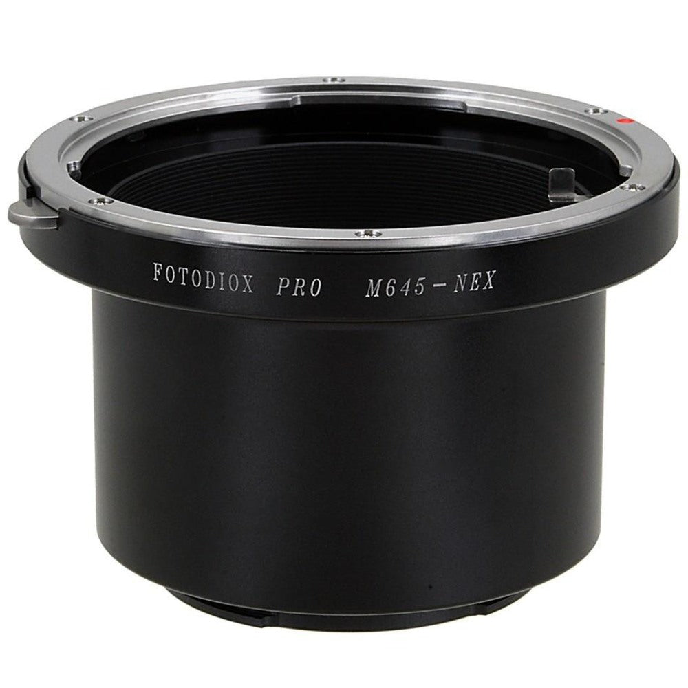 Fotodiox Pro Lens Mount adapter - Mamiya 645 (M645) Mount Lenses to Sony Alpha E Mount (M645-SnyE-Pro)