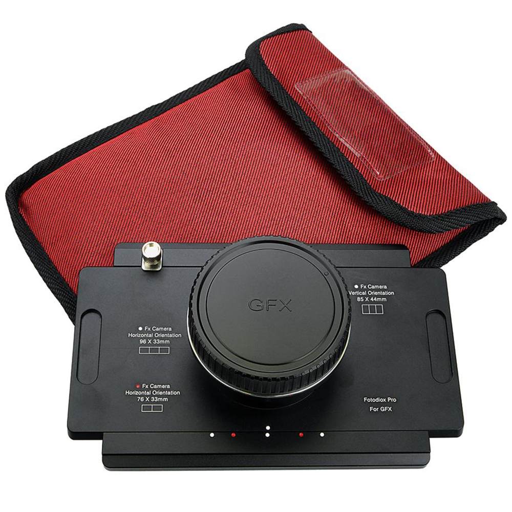 Fotodiox Pro Lens Mount adapter, Fujifilm G-Mount GFX Back to Large Format 4x5 View Cameras with a Graflok Rear Standard (with Shift / Stitch Adapter) (4x5-GFX-Pro)