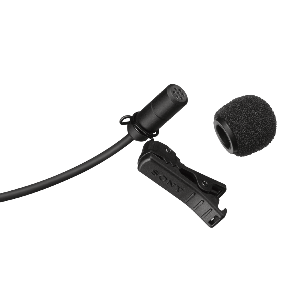 Sony Electret Condensor Lavalier Microphone or UWP-V1 and UWP-V6 Packed, Omni Directional (ECM-V1BMP)