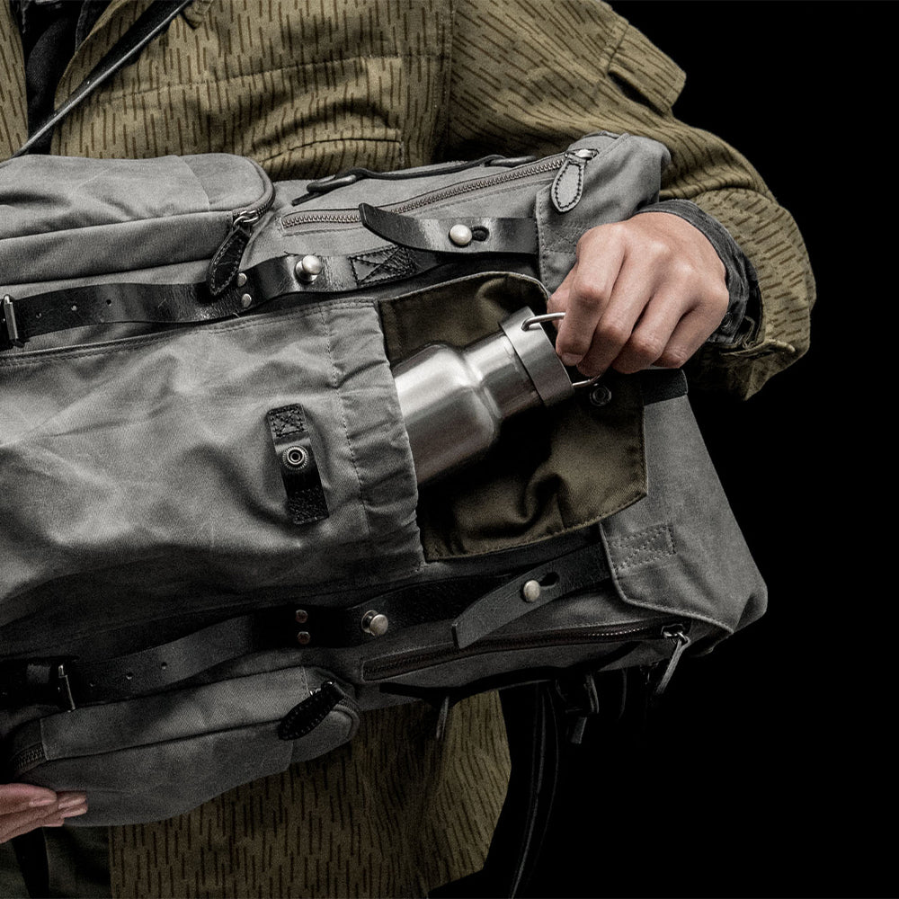 Wotancraft Commander Backpack Vintage Grey