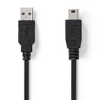 Nedis USB-A 2.0 male - USB Mini-B 5-pin male 2m Black