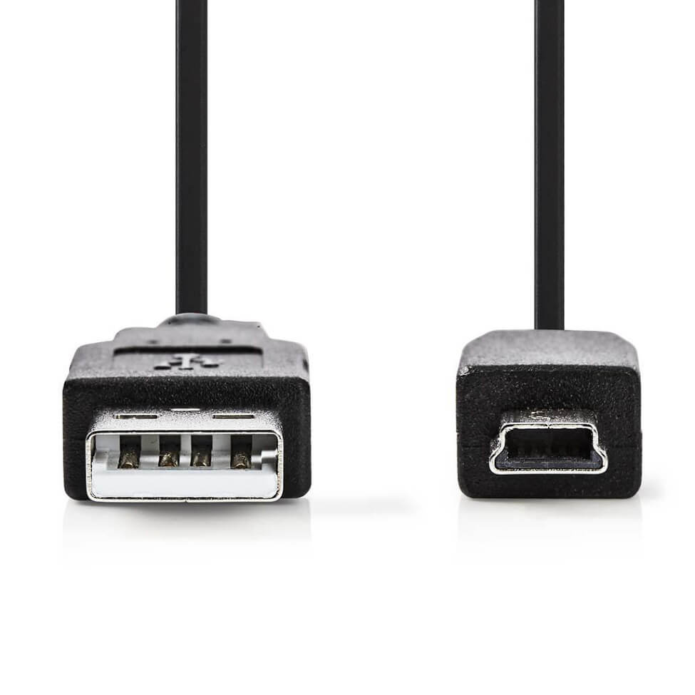 Nedis USB-A 2.0 male - USB Mini-B 5-pin male 2m Black