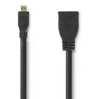 Nedis High-Speed HDMI extension cable with ethernet HDMI Micro Male - HDMI Female 0.2m black