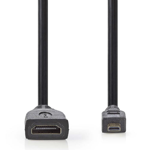 Nedis High-Speed HDMI extension cable with ethernet HDMI Micro Male - HDMI Female 0.2m black