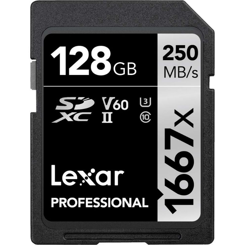 Lexar Pro Silver 128GB SDXC V60 UHS-II - R120/W250 MB/s