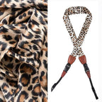 GGS SCS-02 silk scarf camera strap leopard print