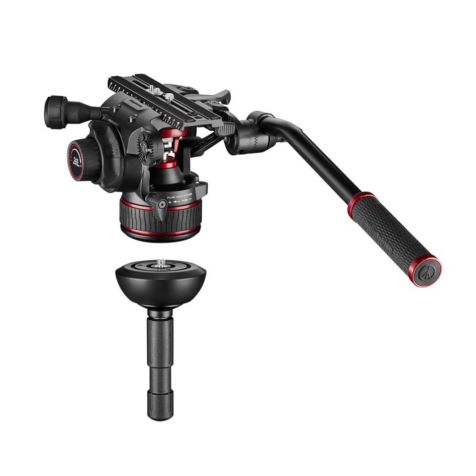 Manfrotto MVK612TWINMA Nitrotech 612 Video head + aluminium Twin Leg tripod kit