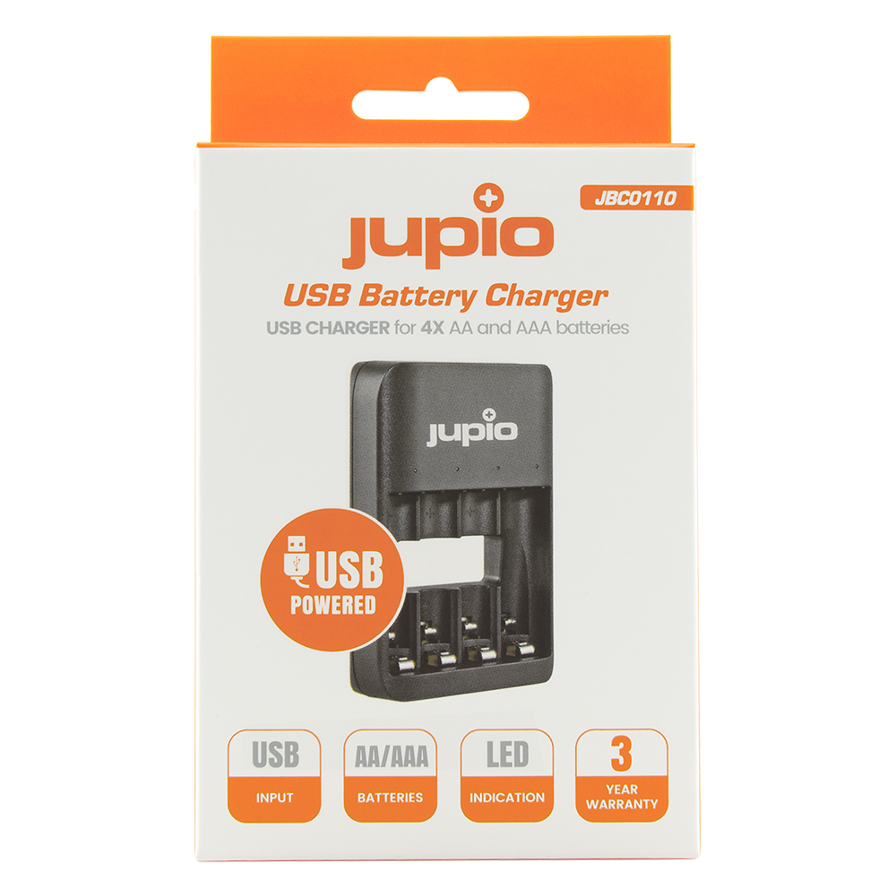 Jupio USB 4-slot Battery Charger LED