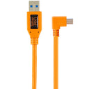 Tether Tools TetherPro USB 2.0 to Mini-B 5-pin Right Angle Adapter "Pigtail", 20" (50cm), High-Visibilty Orange