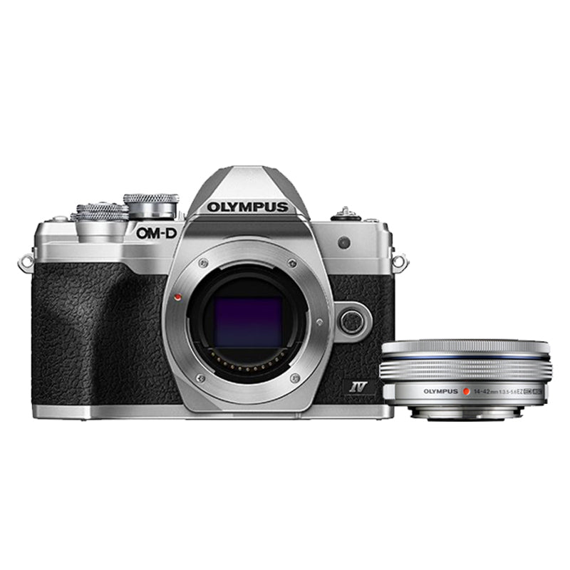 Olympus OM-D E-M10 Mark IV System Camera in silver + 14-42mm EZ Lens i