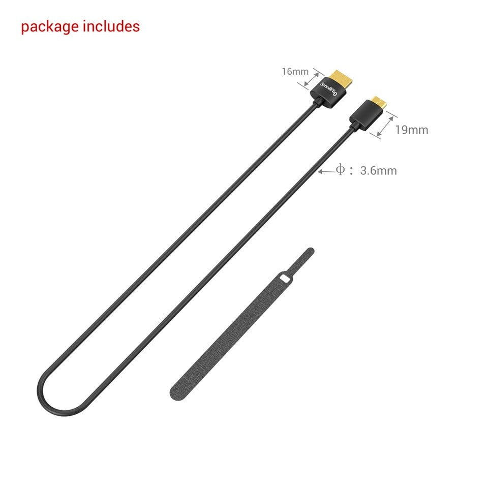 SmallRig 3041 Ultra Thin 4K HDMI Cable (C to A) 55cm