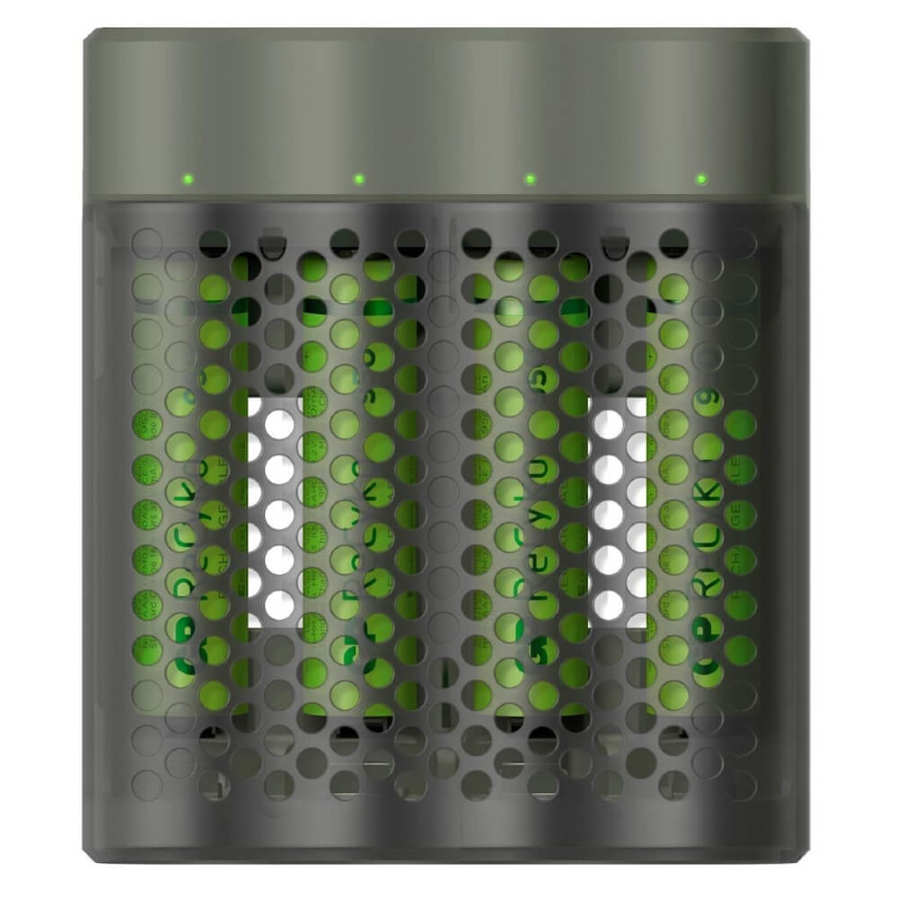 GP M451 USB battery charger + 4x ReCyko AA 960mAh batteries