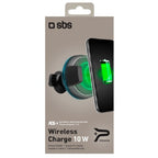 SBS Wireless Clamp circular phone Car Holder Qi charger 10W