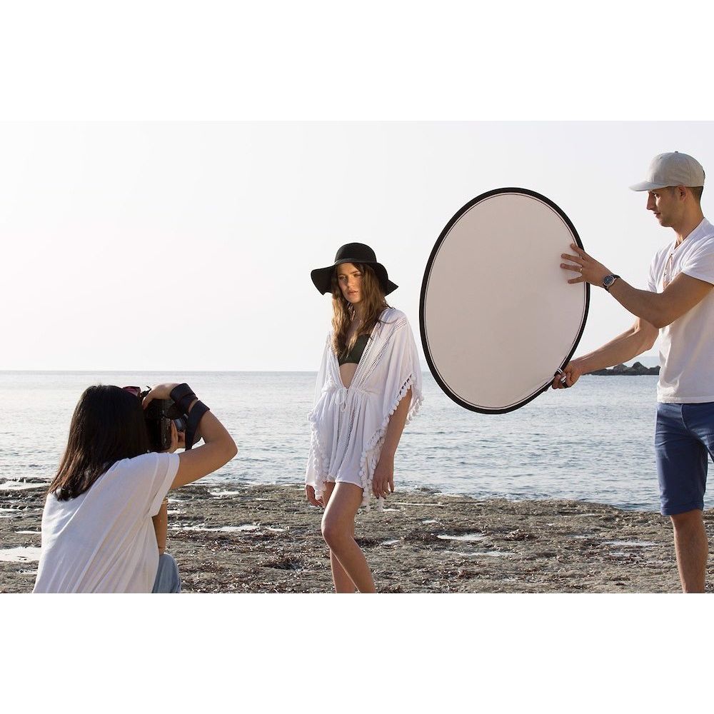 Manfrotto foldable reflection screen 75cm sunfire/white