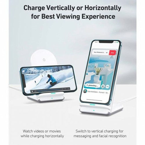 Aukey Aircore 2-in-1 Wireless Charging Stand white