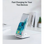 Aukey Aircore 2-in-1 Wireless Charging Stand white
