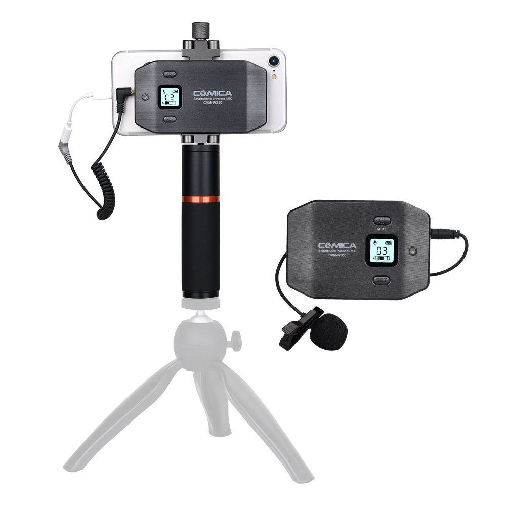 Comica UHF 6-channels Mini&Flexible Wireless Microphone with Detachable Ordinary Grip
