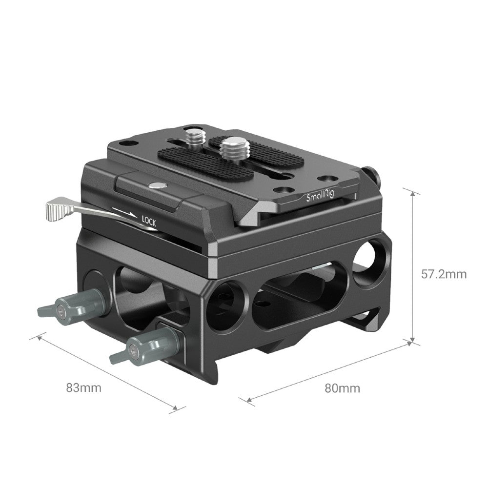 SmallRig Lightweight Baseplate with Dual 15mm Rod Clamp (magnesium alloy version)