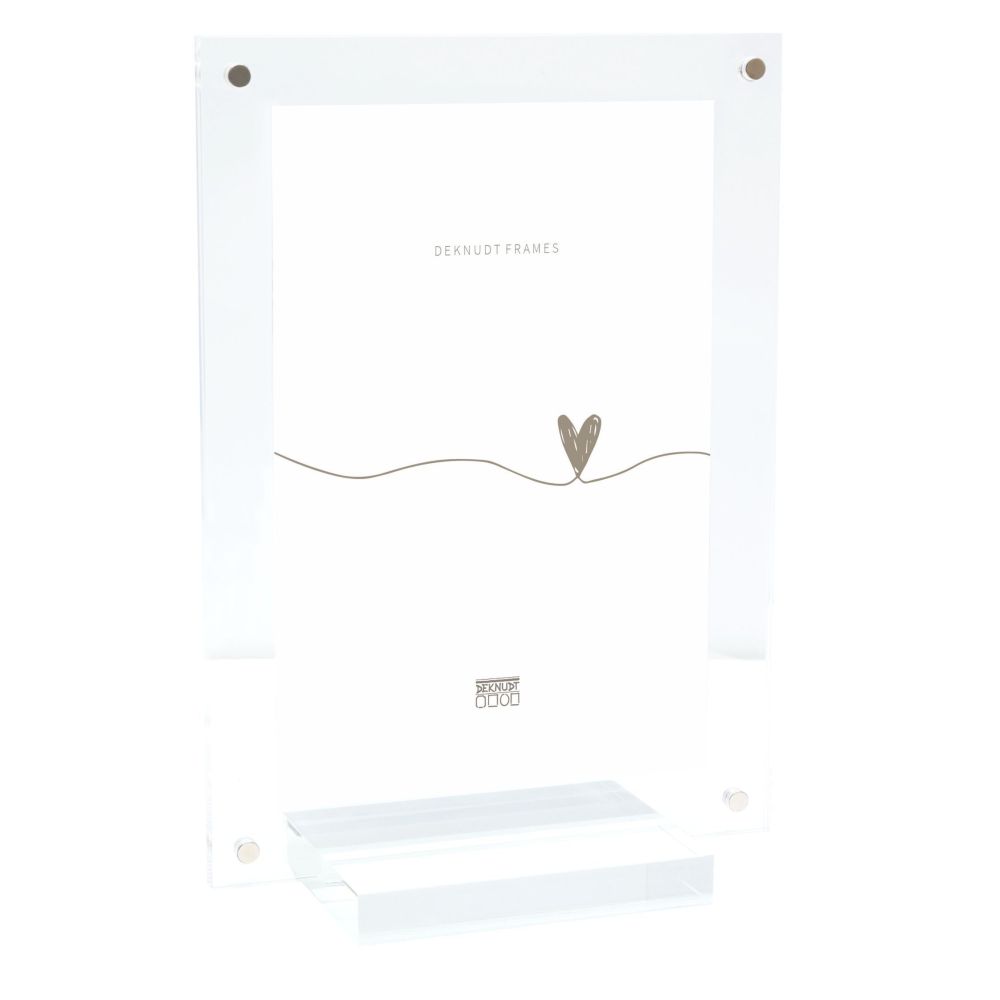 Deknudt Magnetic and transparent photo frame 6mm thick with base 10x15 S58SC1
