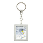 Deknudt Photo key ring with token for shopping cart in silver color S59NC1