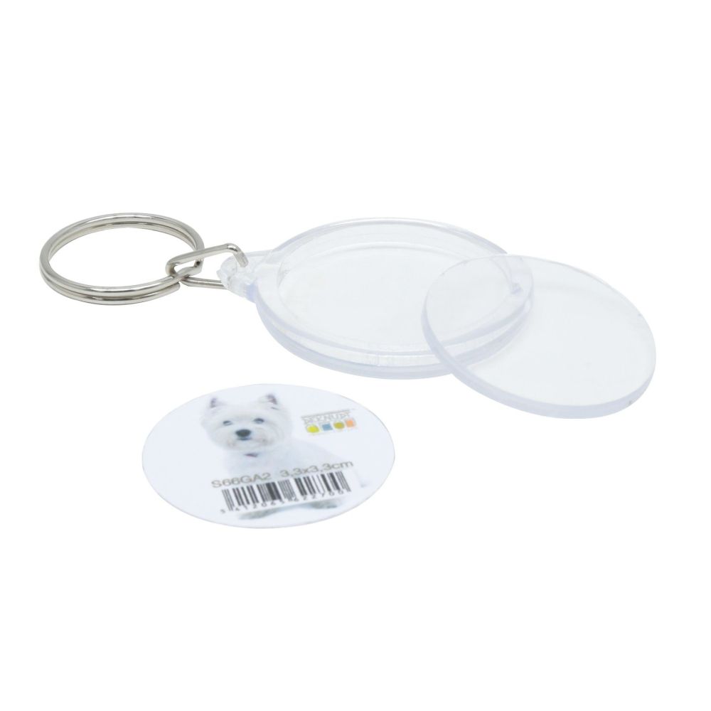 Deknudt Round photo key ring in plastic S66GA2