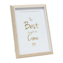 Deknudt Photo frame in light wood colour with white piping and passe-board 13x18 S46WG3