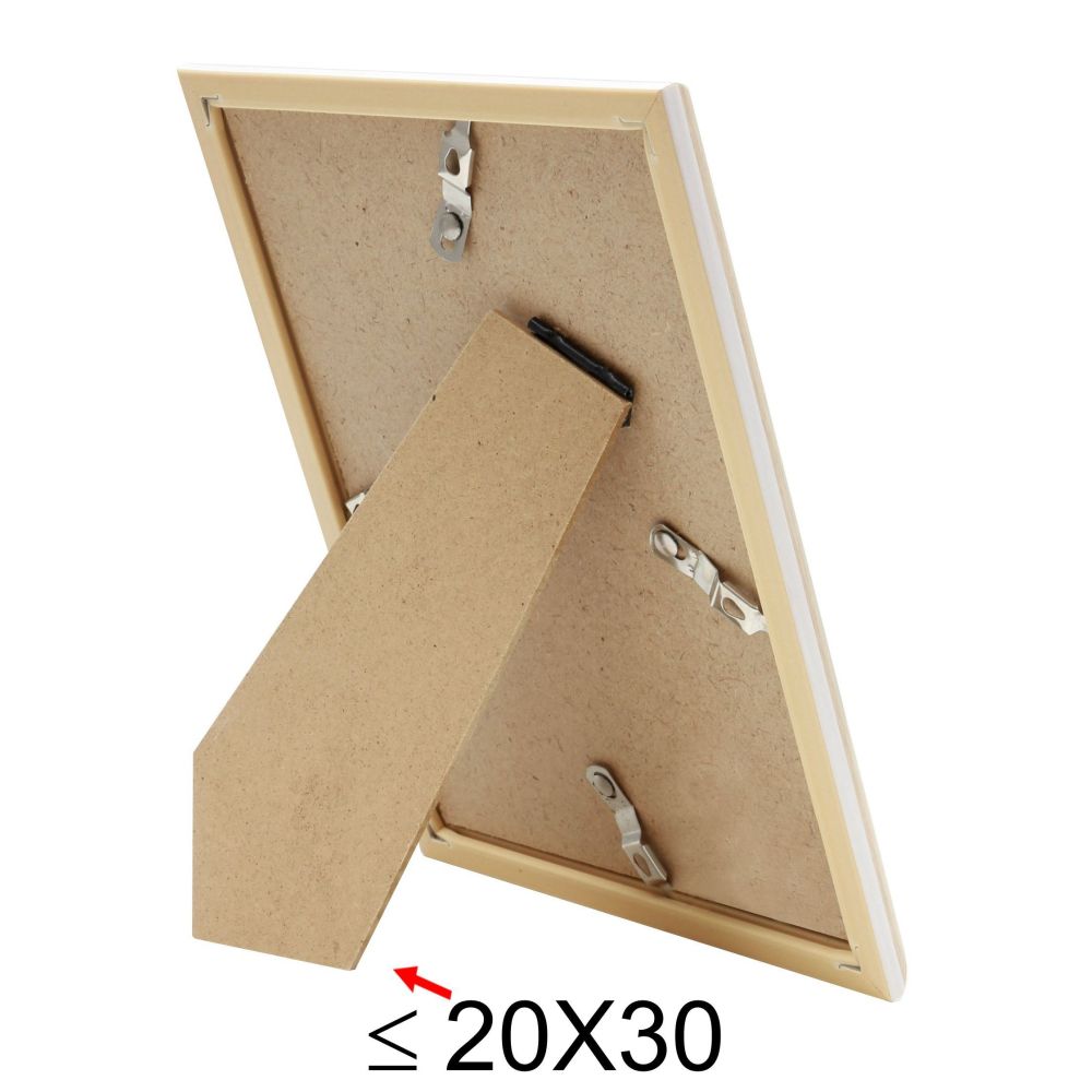 Deknudt Photo frame in light wood colour with white piping and passe-board 13x18 S46WG3