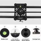 Konova P1 80cm Carbon Fibre Camera Slider (w/ KMS-S3)
