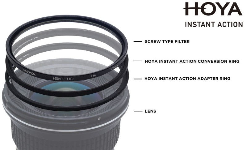 Hoya 55mm Instant Action Adapter Ring
