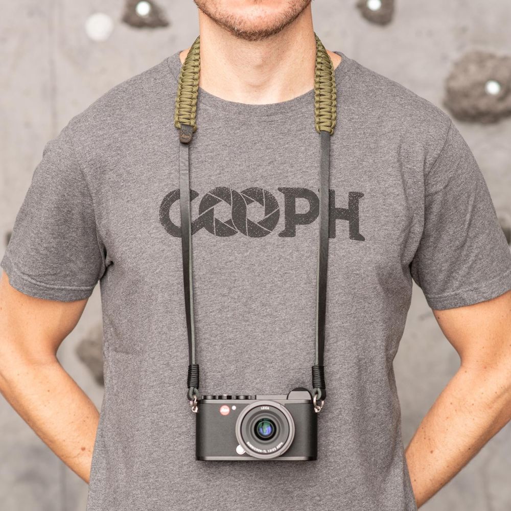Leica 18896 Paracord belt made by COOPH black/olive green 126 cm